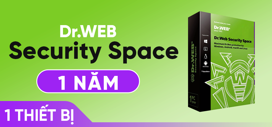 Code kích hoạt DR.Web Security Space (1 năm - 1 PC)
